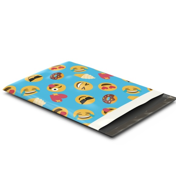 25 10X13 Emoji Summer Poly Mailers - Picture 2 of 5